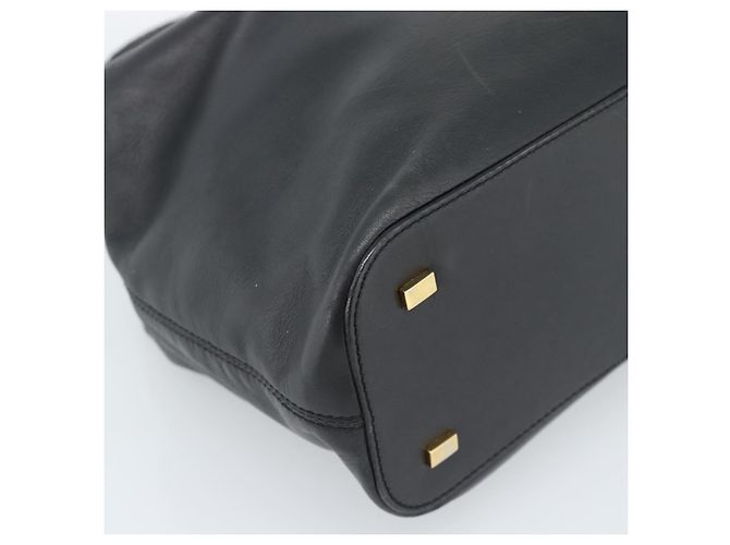Céline Borsa CELINE in pelle nera e oro Auth 183214 Nero D'oro - vista 11