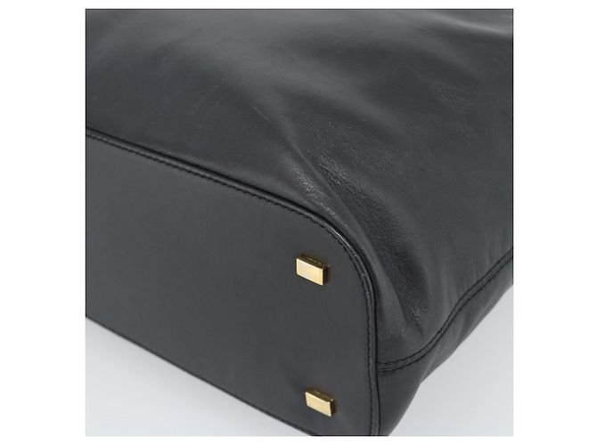 Céline Borsa CELINE in pelle nera e oro Auth 183214 Nero D'oro - vista 12