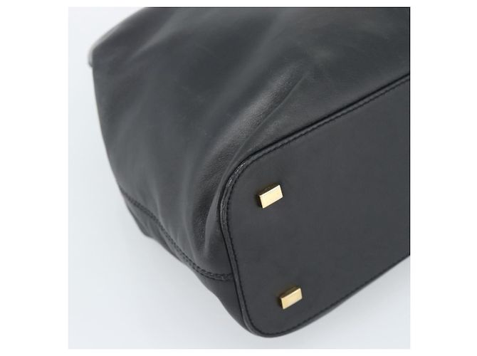 Céline Borsa CELINE in pelle nera e oro Auth 183214 Nero D'oro - vista 13