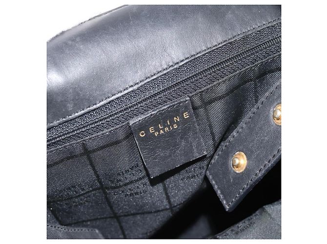 Céline Borsa CELINE in pelle nera e oro Auth 183214 Nero D'oro - vista 14