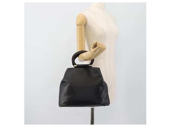 Céline Borsa CELINE in pelle nera e oro Auth 183214 Nero D'oro - vista 21