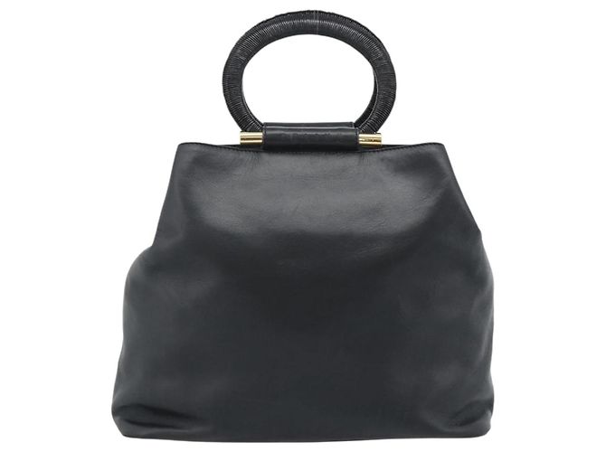 Céline Borsa CELINE in pelle nera e oro Auth 183214 Nero D'oro - vista 3