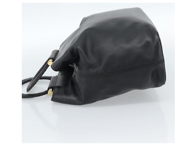 Céline Borsa CELINE in pelle nera e oro Auth 183214 Nero D'oro - vista 4