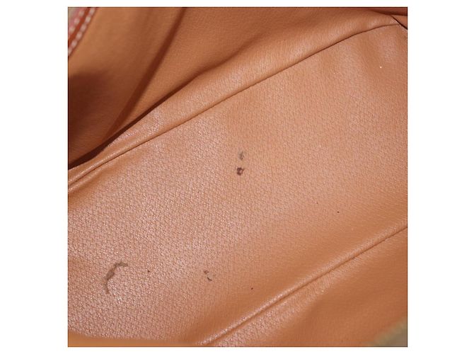 Céline Borsa CELINE Macadam Canvas PVC Pelle 2way Marrone Oro Auth 183047 D'oro - vista 19