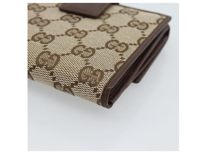 Cartera Compacta GUCCI GG Canvas Beige Auth 182952M - vista 10