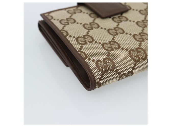 Cartera Compacta GUCCI GG Canvas Beige Auth 182952M - vista 11