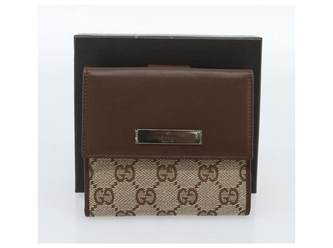 Cartera Compacta GUCCI GG Canvas Beige Auth 182952M - vista 22