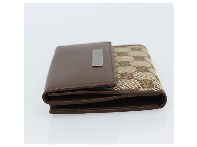 Cartera Compacta GUCCI GG Canvas Beige Auth 182952M - vista 4