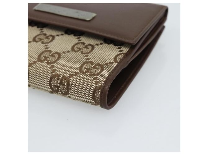 Cartera Compacta GUCCI GG Canvas Beige Auth 182952M - vista 8