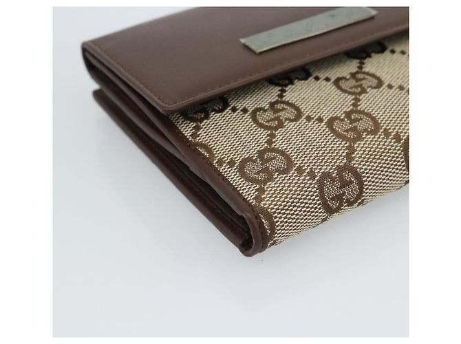 Cartera Compacta GUCCI GG Canvas Beige Auth 182952M - vista 9