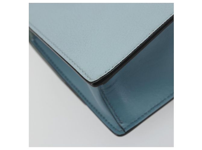 Borsa a Spalla Miu Miu in Pelle Azzurro Oro Auth 183635M D'oro Blu chiaro - vista 17