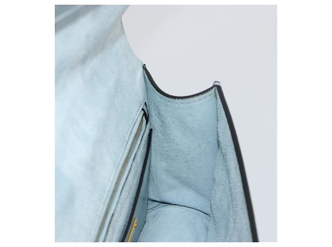 Borsa a Spalla Miu Miu in Pelle Azzurro Oro Auth 183635M D'oro Blu chiaro - vista 22