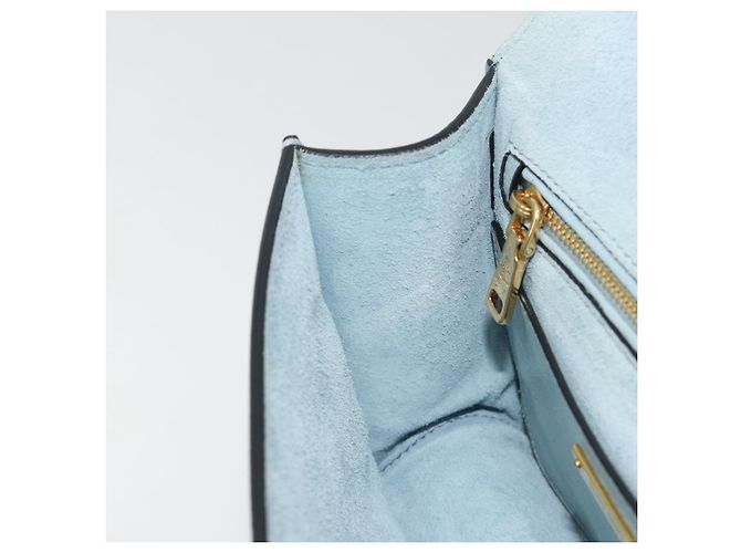 Borsa a Spalla Miu Miu in Pelle Azzurro Oro Auth 183635M D'oro Blu chiaro - vista 23