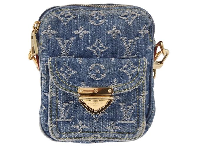 LOUIS VUITTON Pochette Monogram Denim Fairfax Bag Blue M82948 LV Auth 184169SAV Blau - Ansicht 13