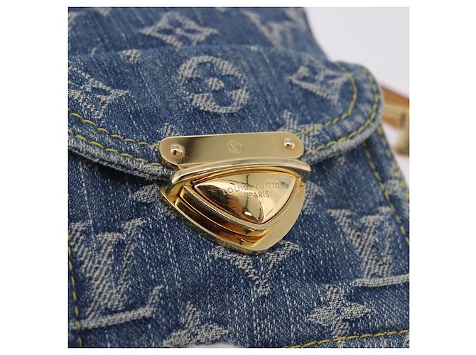 LOUIS VUITTON Pochette Monogram Denim Fairfax Bag Blue M82948 LV Auth 184169SAV Blau - Ansicht 18
