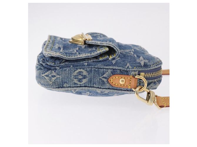 LOUIS VUITTON Pochette Monogram Denim Fairfax Bag Blue M82948 LV Auth 184169SAV Blau - Ansicht 3