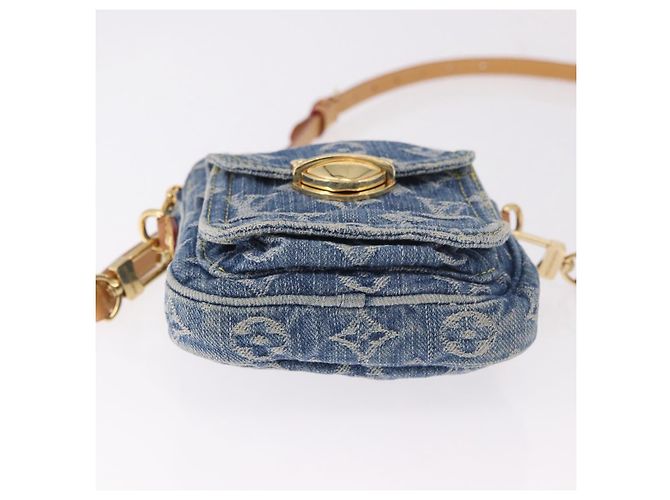LOUIS VUITTON Pochette Monogram Denim Fairfax Bag Blue M82948 LV Auth 184169SAV Blau - Ansicht 5