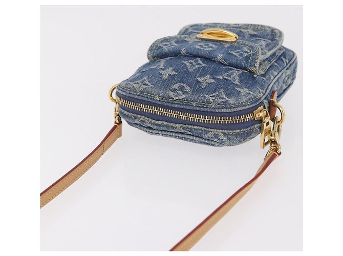 LOUIS VUITTON Pochette Monogram Denim Fairfax Bag Blue M82948 LV Auth 184169SAV Blau - Ansicht 6