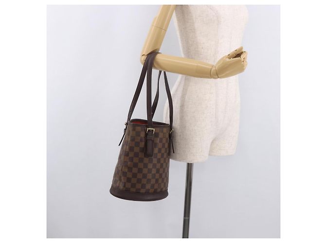 LOUIS VUITTON Damier Ebene Marais Schultertasche N42240 LV Auth 183474 - Ansicht 23