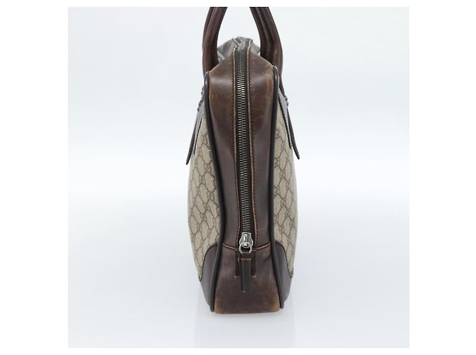 Borsa Tote GUCCI GG Supreme in PVC Beige 101666 Auth 183255 - vista 4