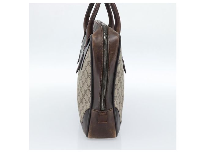 Borsa Tote GUCCI GG Supreme in PVC Beige 101666 Auth 183255 - vista 5