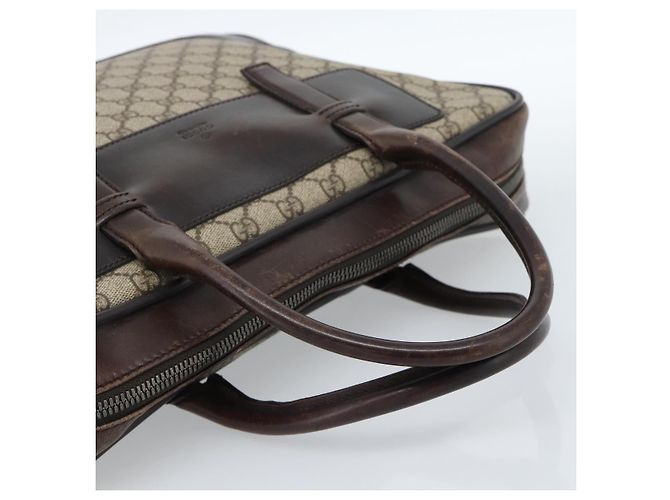 Borsa Tote GUCCI GG Supreme in PVC Beige 101666 Auth 183255 - vista 7