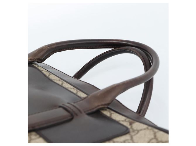 Borsa Tote GUCCI GG Supreme in PVC Beige 101666 Auth 183255 - vista 8