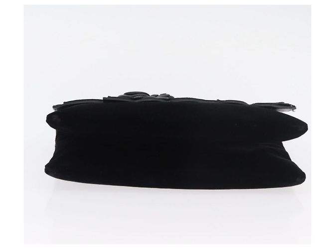 Borsa a Spalla CHANEL Chain Camelia Velluto Nero Argento CC Autentica 181910V - vista 10