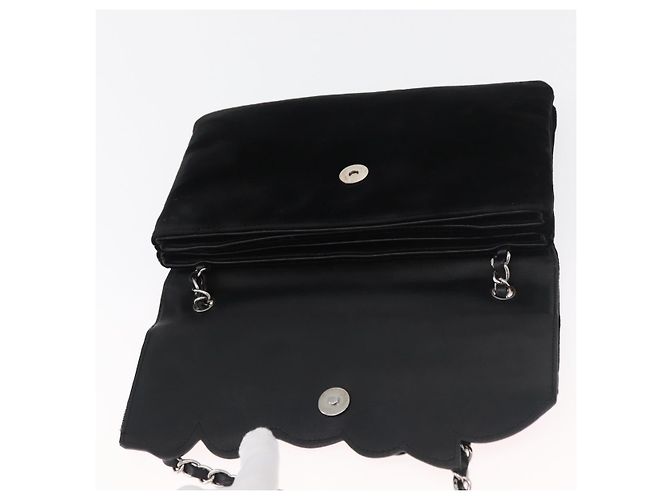 Borsa a Spalla CHANEL Chain Camelia Velluto Nero Argento CC Autentica 181910V - vista 15