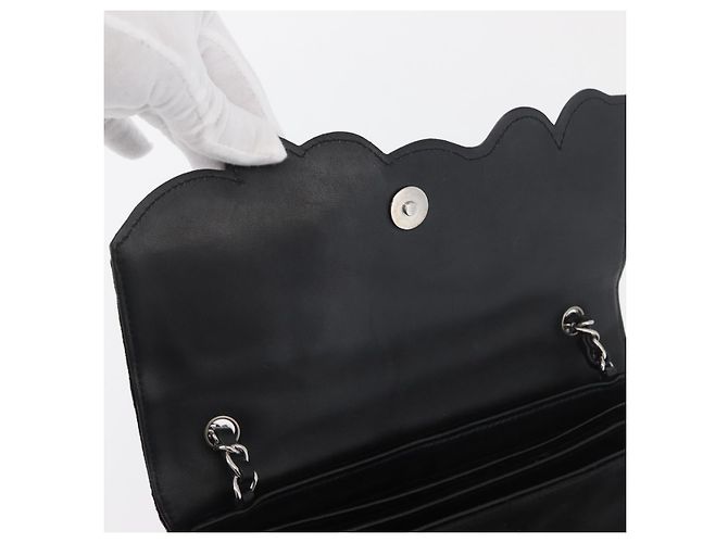 Borsa a Spalla CHANEL Chain Camelia Velluto Nero Argento CC Autentica 181910V - vista 16