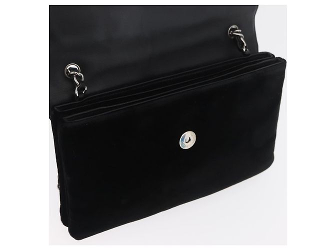 Borsa a Spalla CHANEL Chain Camelia Velluto Nero Argento CC Autentica 181910V - vista 17