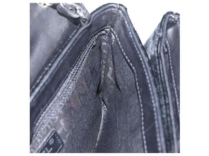 Borsa a Spalla CHANEL Chain Camelia Velluto Nero Argento CC Autentica 181910V - vista 20