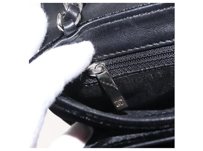 Borsa a Spalla CHANEL Chain Camelia Velluto Nero Argento CC Autentica 181910V - vista 25