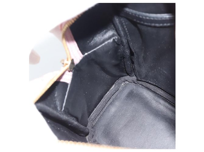 Zaino MCM Vicetos Logogram PVC Leather Pink Gold Auth 182978 Rosa D'oro - vista 21