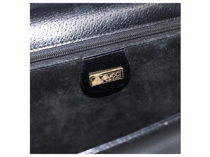Borsa GUCCI in pelle nera e oro 000 109 0098 Auth 184513 Nero D'oro - vista 14