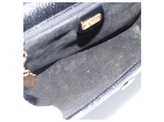 Borsa GUCCI in pelle nera e oro 000 109 0098 Auth 184513 Nero D'oro - vista 15