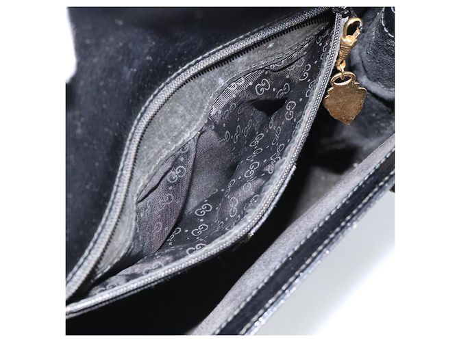 Borsa GUCCI in pelle nera e oro 000 109 0098 Auth 184513 Nero D'oro - vista 19