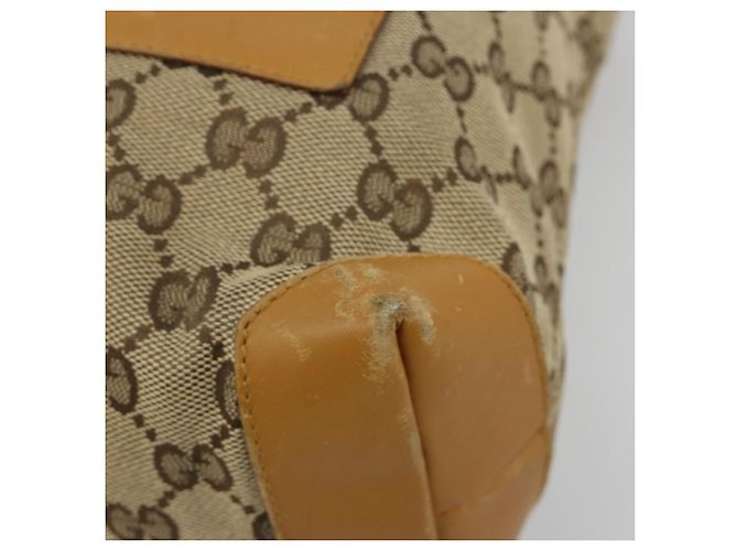 Borsa Tote GUCCI GG Canvas Beige Silver 019 0402 Auth gh2071 Argento - vista 10