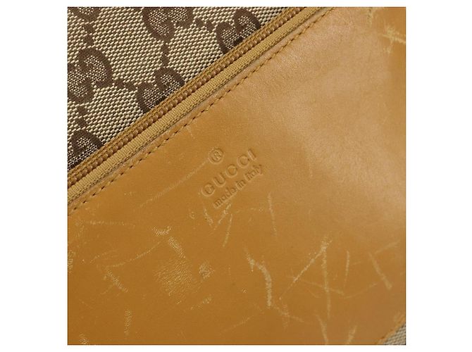 Borsa Tote GUCCI GG Canvas Beige Silver 019 0402 Auth gh2071 Argento - vista 14