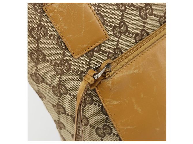 Borsa Tote GUCCI GG Canvas Beige Silver 019 0402 Auth gh2071 Argento - vista 15
