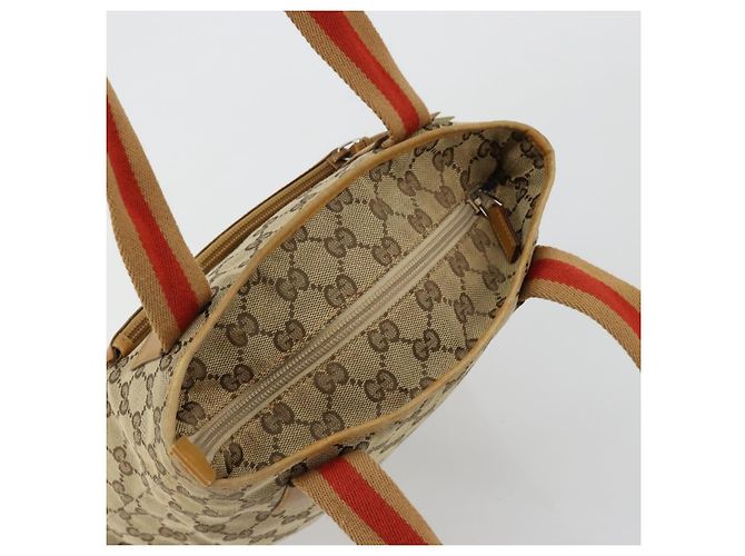 Borsa Tote GUCCI GG Canvas Beige Silver 019 0402 Auth gh2071 Argento - vista 6