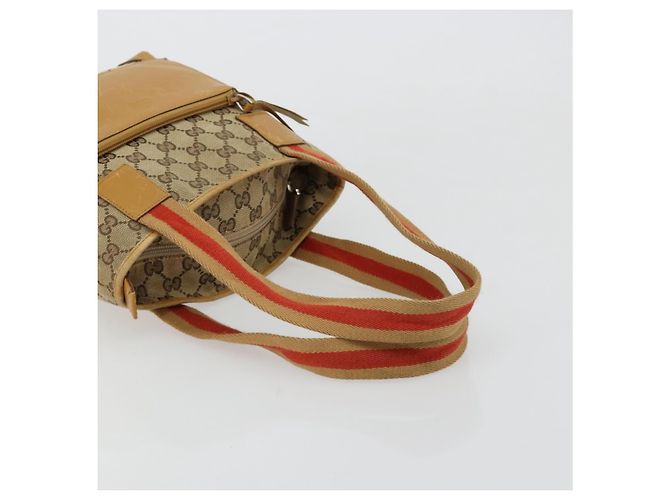 Borsa Tote GUCCI GG Canvas Beige Silver 019 0402 Auth gh2071 Argento - vista 7
