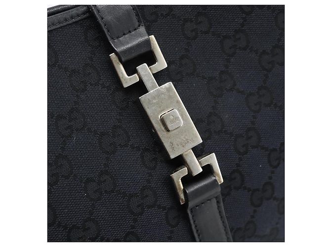 Borsa a Spalla Jackie GG Canvas GUCCI Nera Argento 001 8806 Auth 183726V Nero - vista 14