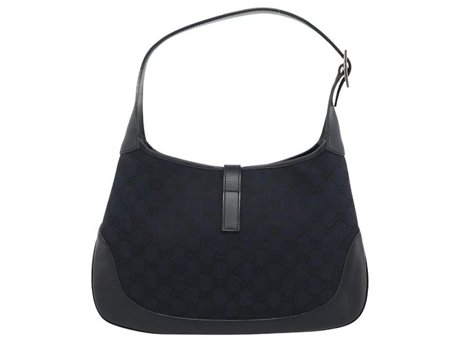 Borsa a Spalla Jackie GG Canvas GUCCI Nera Argento 001 8806 Auth 183726V Nero - vista 3