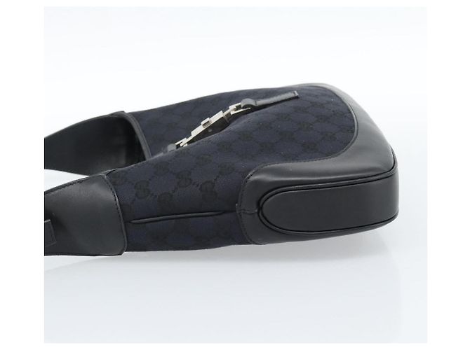 Borsa a Spalla Jackie GG Canvas GUCCI Nera Argento 001 8806 Auth 183726V Nero - vista 4