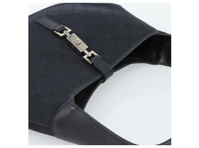 Borsa a Spalla Jackie GG Canvas GUCCI Nera Argento 001 8806 Auth 183726V Nero - vista 6