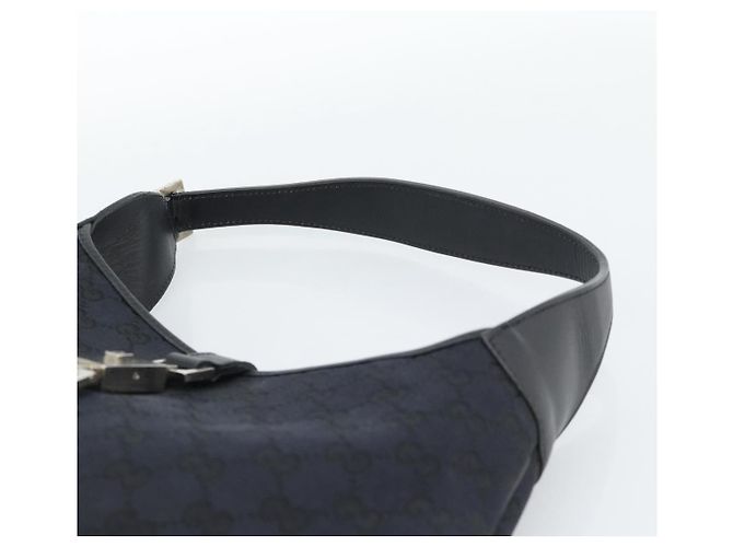 Borsa a Spalla Jackie GG Canvas GUCCI Nera Argento 001 8806 Auth 183726V Nero - vista 8