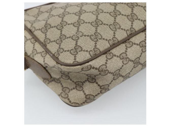 Bolsa GUCCI GG Supreme Web Sherry Line em PVC Bege Ouro 904 02 049 Auth 184454 Dourado - vista 13