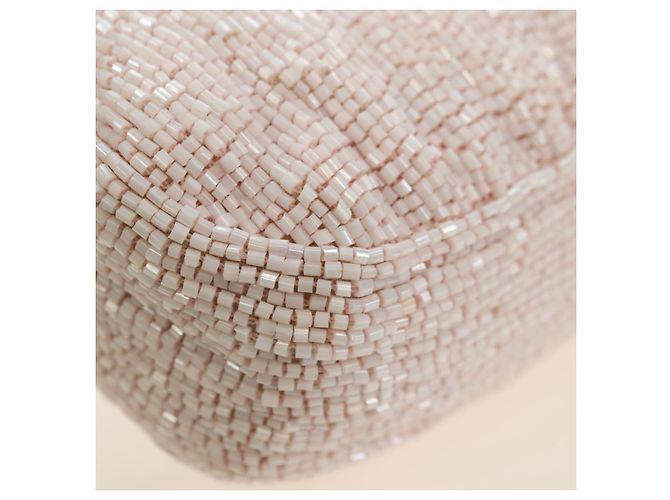FENDI Mamma Baguette Schultertasche mit Perlen, Rosa Silber, Authentisch 182678SAM Pink - Ansicht 15