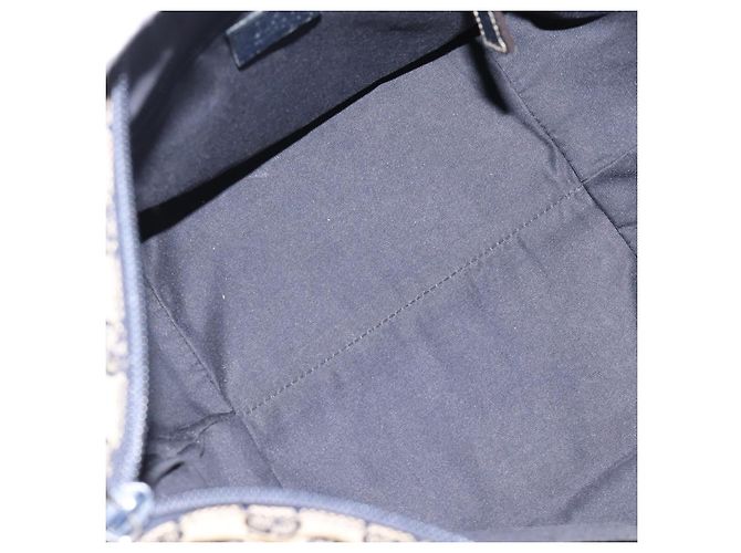 Borsa GUCCI GG Canvas Sherry Line Navy Silver 131228 Auth ka4590 Argento Blu navy - vista 16